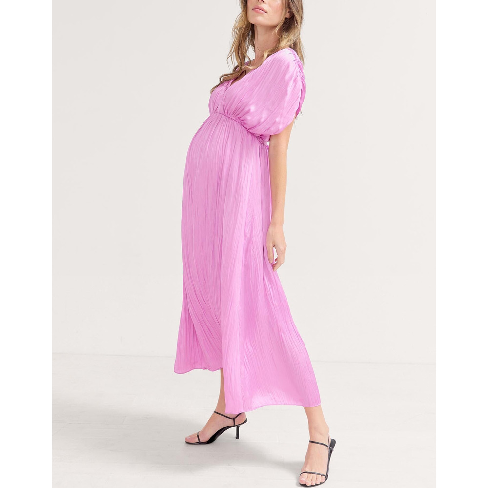 Hatch Collection 'The Winslet' Purple Pleated Maxi Dress Size 2 - NWT